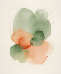 water color minimal sage orange 3