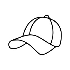 baseball cap outline vector illustration