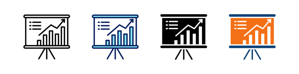 Presentation All In One Icon Multi Styles Vector Set