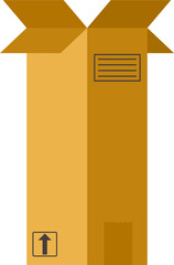 Brown Carton Box Packaging Illustration