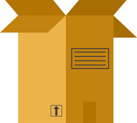 Brown Carton Box Packaging Illustration