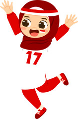 Girl Celebrating Indonesia’s Independence Day