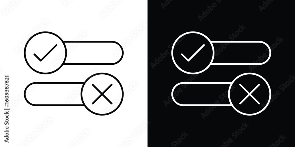 Fototapete Boolean icon Simple Set. Vector icons for graphic design template.