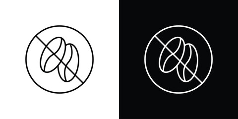 Caffeine free icon Simple Set. Vector icons for graphic design template.