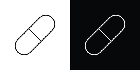 Capsule icon Simple Set. Vector icons for graphic design template.