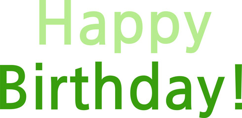 Fototapeta premium Vector simple text of Happy Birthday on the transparent background. Concept of celebration and happy birthday holiday. Transparent