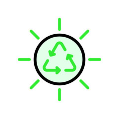 Eco-Friendly Concept With Recycling Symbol and Green Energy Illustration