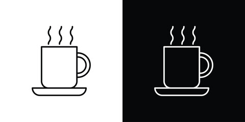 Cup of coffee icon Simple Set. Vector icons for graphic design template.