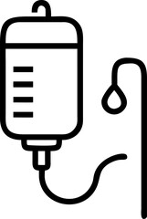  iv drip vector icon on white or transparent background. Graphic design Stroke icon collections. Editable Stroke icon collection Outline icon.