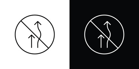 Do not overtake traffic signs Simple Set. Vector icons for graphic design template.