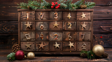 Rustic Wooden Advent Calendar