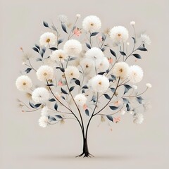 white flowers on a branch