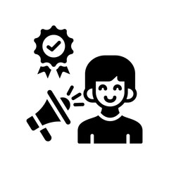 Brand Awareness glyph icon