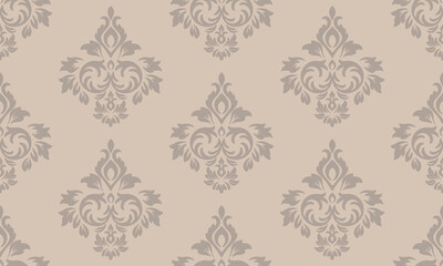 Neutral Ornamental Damask Seamless Minimal 