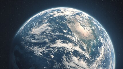 Satellite view of Earth zooming from space animated global concept for geography environment or technology