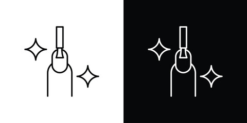 Manicure icon Simple Set. Vector icons for graphic design template.