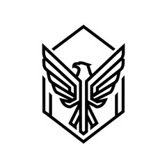 Eagle Logo with Hexagon Badge