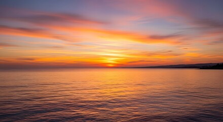 Naklejka premium sunset in the sea