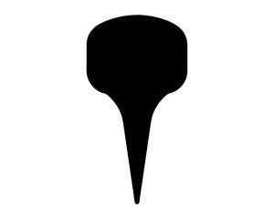 Black silhouette of a generic plant marker for garden or flower pots