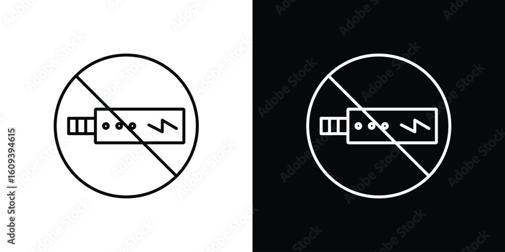 Poster no vaping icon simple set. vector icons for graphic design template.