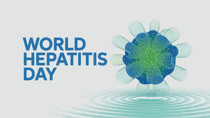 World Hepatitis Day with Virus Illustration and Health Awareness Theme