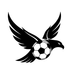 Eagle and Soccer Ball Sports Symbol