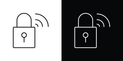 Smart lock icon Simple Set. Vector icons for graphic design template.