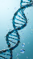 Three-dimensional rendering model of double helix structure of DNA molecules