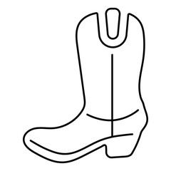 cowboy shoes icon isolated on white background, vector illustration.