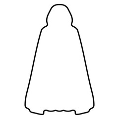 dark robes icon isolated on white background, vector illustration.