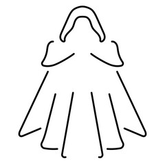 dark robes icon isolated on white background, vector illustration.