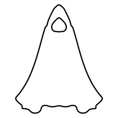 dark robes icon isolated on white background, vector illustration.