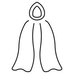 dark robes icon isolated on white background, vector illustration.