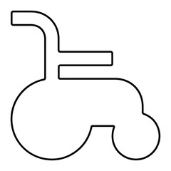 disabled person icon isolated on white background, vector illustration.