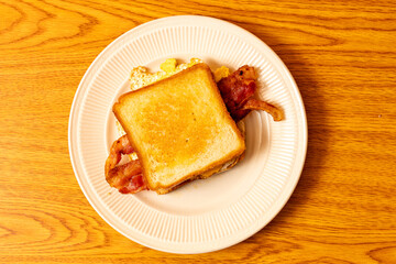 Bacon, egg and cheese sandwich