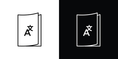 Translation icon Simple Set. Vector icons for graphic design template.