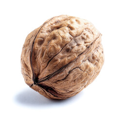 Obraz premium Single Walnut on White Background