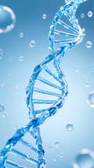 Three-dimensional rendering model of double helix structure of DNA molecules