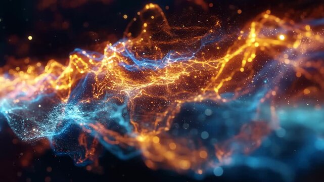 cosmic microwave background radiation visualized as a glowing energy map in space