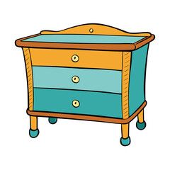 Creative Vector Style Changing Table on White Background