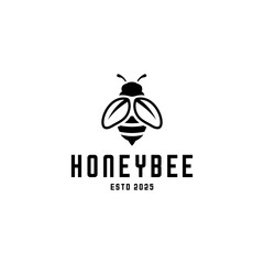 Honey bee simple logo design 