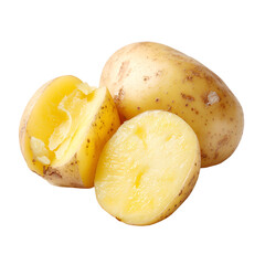 Yellow Potatoes Sliced and Whole  Fresh Produce Food
