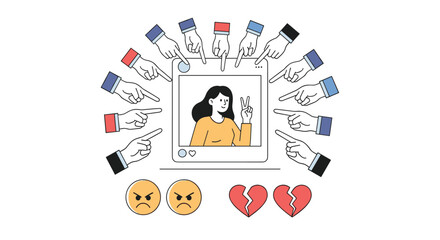 Criticism and judgement on social media influencers facing online harassment and public scrutiny
