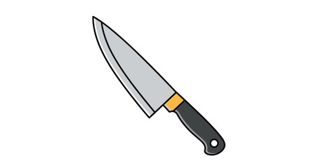 Obraz premium Illustrating a culinary kitchen knife for food preparation and cooking tasks