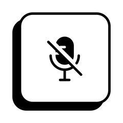 Muted Mic Icon in Solid Style