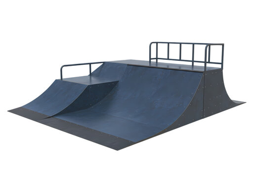 Elevated Skate Park Ramp Design Quarterpipe Rail and Grind Box - Powered by Adobe