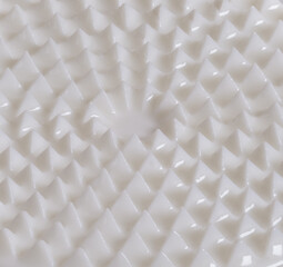 Abstract macro of a ceramic ginger grater