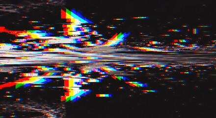 Glitch effect abstract background with colorful distortion