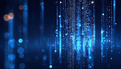 Abstract digital rain