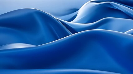 Abstract blue waves flowing gracefully, creating a serene and calming atmosphere in a digital landscape